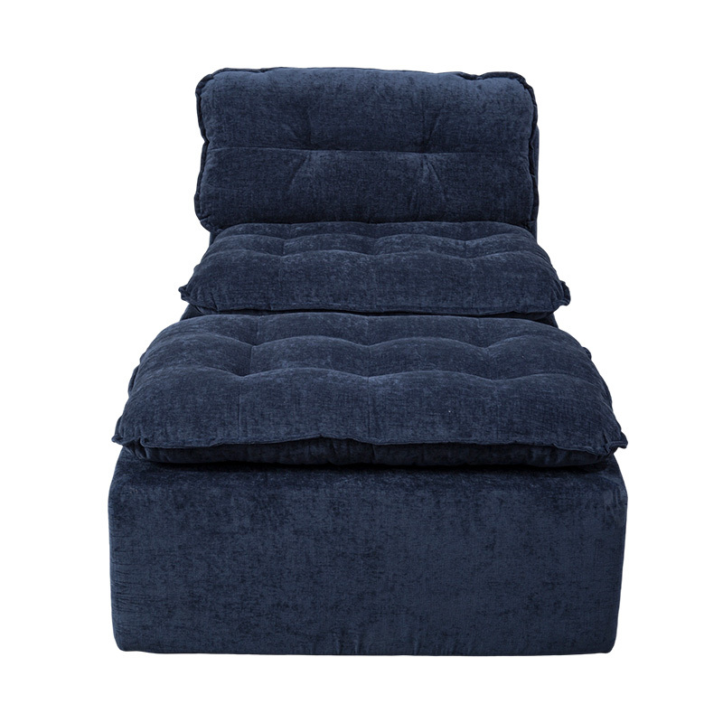 Sofa Busa Penuh Modular dengan Korduroi Biru Tua dengan Sandaran Empuk dan Ottoman yang serasi Sofa Busa Penuh Modular dengan Korduroi Biru Tua dengan Sandaran Empuk dan Ottoman yang serasi