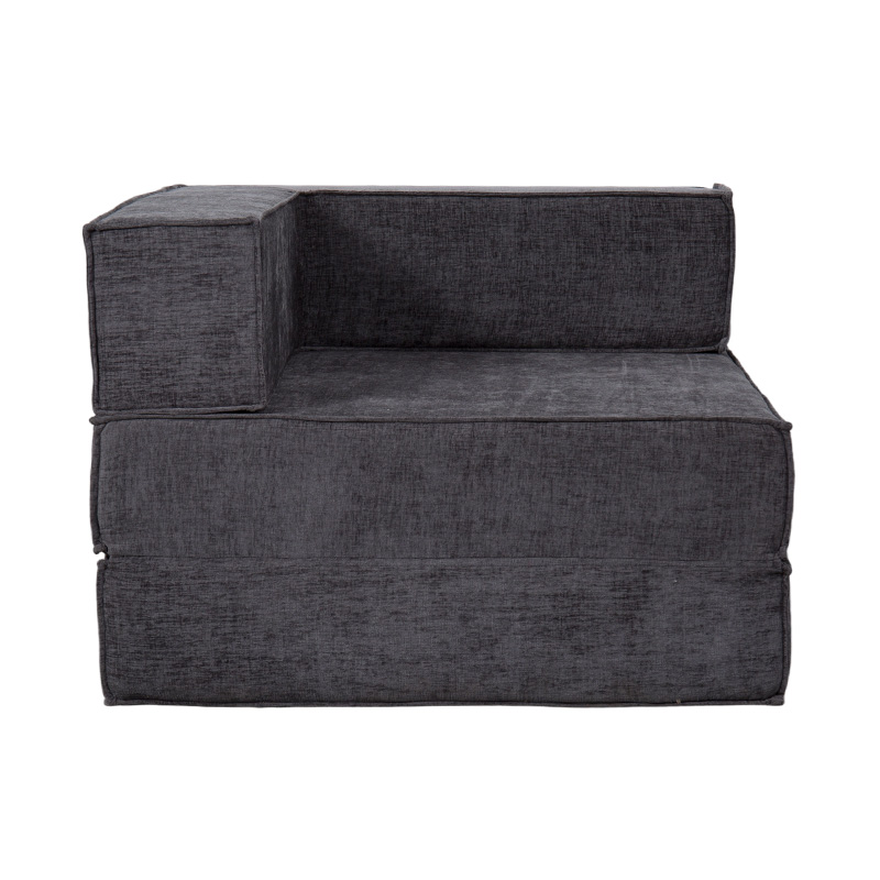 Sofa Modular Kreatif dalam Kain Abu-abu Tua, Desain Busa Penuh yang Dapat Dikombinasi Secara Bebas dan Multi-Fungsional Sofa Modular Kreatif dalam Kain Abu-abu Tua, Desain Busa Penuh yang Dapat Dikombinasi Secara Bebas dan Multi-Fungsional