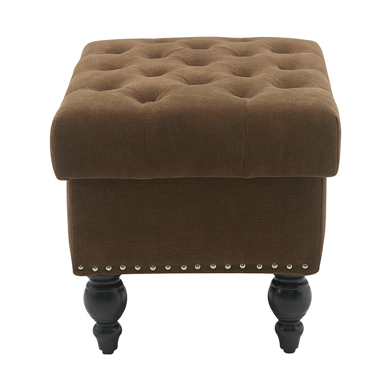 Bangku Penyimpanan Kain Teddy Brown Fairy Tale Square