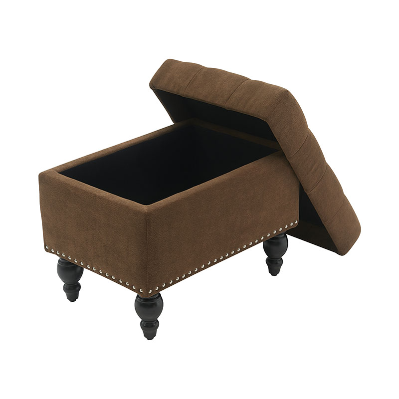 Bangku Penyimpanan Kain Teddy Brown Fairy Tale Square