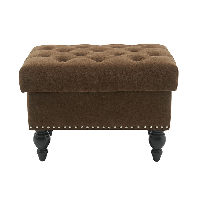 Bangku Penyimpanan Kain Teddy Brown Fairy Tale Square
