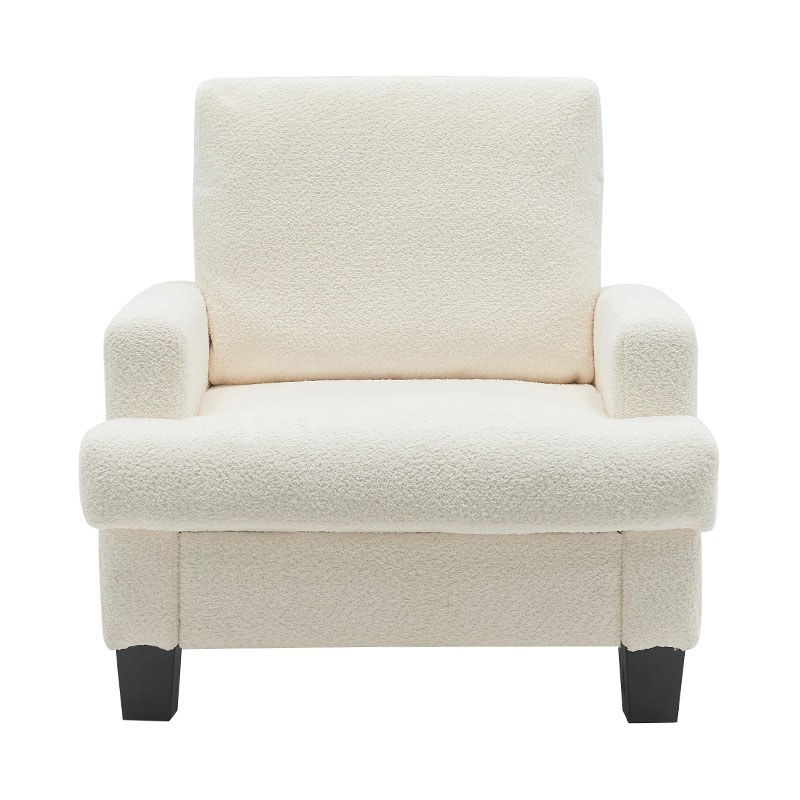 Sofa Kain Putih Beludru Teddy Modern