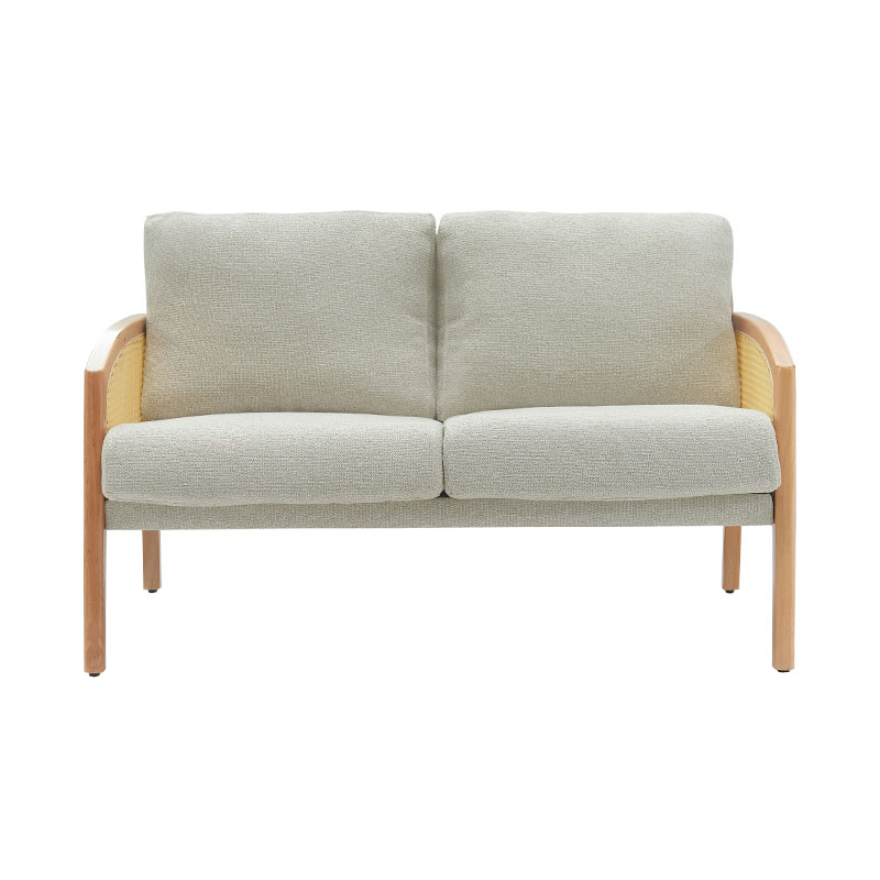 Sofa Linen Sandaran Tangan Rotan