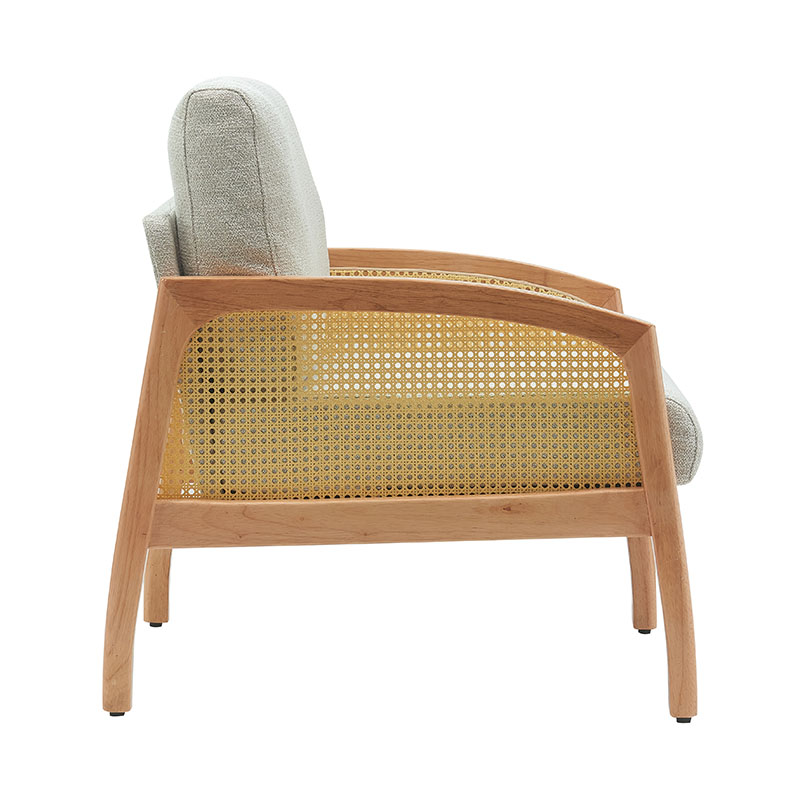 Sofa Linen Sandaran Tangan Rotan