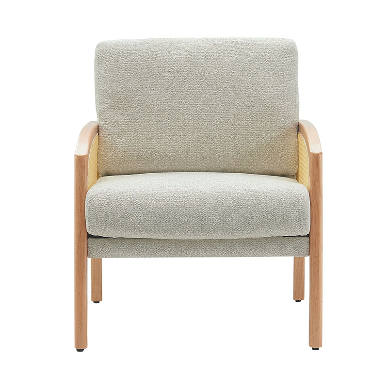 Sofa Linen Sandaran Tangan Rotan